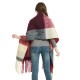 Wholesale manufacturer of new autumn and winter checkered scarves, shawls and scarves with coarse sand rings, tassels and large horizontal stripes for Europe and America Wholesale manufacturer of new autumn and winter checkered scarves, shawls and scarves with coarse sand rings, tassels and large horizontal stripes for Europe and America