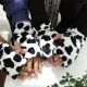 Cross-border supply winter new thickened flannel half-finger gloves for men and women, leopard print solid color black gloves wholesale Cross-border supply winter new thickened flannel half-finger gloves for men and women, leopard print solid color black gloves wholesale