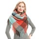 Factory direct supply for cross-border export to Europe and America, autumn and winter men's and women's scarves, fringed tassels, checkered square scarves, shawls Factory direct supply for cross-border export to Europe and America, autumn and winter men's and women's scarves, fringed tassels, checkered square scarves, shawls