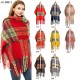 New autumn and winter style European and American loop yarn polyester women's warm thickened thick beard, thick tassel and fine checkered scarf for foreign trade New autumn and winter style European and American loop yarn polyester women's warm thickened thick beard, thick tassel and fine checkered scarf for foreign trade
