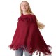 European and American autumn and winter warp knitted bat-sleeved lapel knitted sweater, women's fringed knitted sweater, pullover, cape and shawl European and American autumn and winter warp knitted bat-sleeved lapel knitted sweater, women's fringed knitted sweater, pullover, cape and shawl