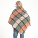 Amazon's popular cross-border European and American spring, autumn and winter women's loop yarn full polyester knitted plaid triangular shawls and scarves