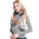 A manufacturer of cross-border best-selling European and American loop yarn, fringed, checkered, spring, autumn and winter triangular women's shawls and scarves