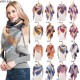 A manufacturer of cross-border best-selling European and American loop yarn, fringed, checkered, spring, autumn and winter triangular women's shawls and scarves