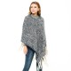 Factory direct sales for export, European and American style, looped tulle braid, thick and long tassels, autumn and winter thickened flowered shawl cape Factory direct sales for export, European and American style, looped tulle braid, thick and long tassels, autumn and winter thickened flowered shawl cape