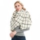 Factory direct sales, new autumn and winter style scarves, faux cashmere acrylic black beige checkered square scarves and shawls for women Factory direct sales, new autumn and winter style scarves, faux cashmere acrylic black beige checkered square scarves and shawls for women