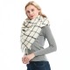 Factory direct sales, new autumn and winter style scarves, faux cashmere acrylic black beige checkered square scarves and shawls for women Factory direct sales, new autumn and winter style scarves, faux cashmere acrylic black beige checkered square scarves and shawls for women