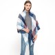 Factory direct sales of 48-count fine yarn high-density checkered square scarves and shawls for women with European and American autumn and winter outer molds Factory direct sales of 48-count fine yarn high-density checkered square scarves and shawls for women with European and American autumn and winter outer molds