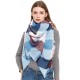 Factory direct sales of 48-count fine yarn high-density checkered square scarves and shawls for women with European and American autumn and winter outer molds Factory direct sales of 48-count fine yarn high-density checkered square scarves and shawls for women with European and American autumn and winter outer molds