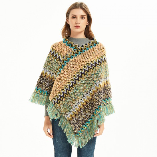 New Christmas style women's red retro ethnic style Tibetan travel pullover cape shawl for spring, autumn and winter New Christmas style women's red retro ethnic style Tibetan travel pullover cape shawl for spring, autumn and winter