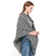 Factory direct sales and export of European and American spring, autumn and winter women's faux cashmere shawls, black and white checkered square scarves and scarves wholesale Factory direct sales and export of European and American spring, autumn and winter women's faux cashmere shawls, black and white checkered square scarves and scarves wholesale