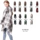 European and American spring, autumn and winter new seven-color checkered hooded cape shawl, hooded head, air conditioner large shawl manufacturer European and American spring, autumn and winter new seven-color checkered hooded cape shawl, hooded head, air conditioner large shawl manufacturer