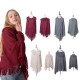 European and American autumn and winter warp knitted bat-sleeved lapel knitted sweater, women's fringed knitted sweater, pullover, cape and shawl European and American autumn and winter warp knitted bat-sleeved lapel knitted sweater, women's fringed knitted sweater, pullover, cape and shawl