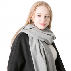 Wholesale of solid-color wool scarves for women and couples, single-color fringed scarves and shawls for men and women in autumn and winter