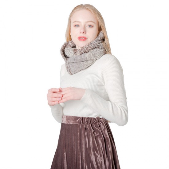 Autumn and winter Korean-style colorful striped woolen scarves, color-blocked knitted scarves, men's and women's warm scarves, batch from Tonglu manufacturer