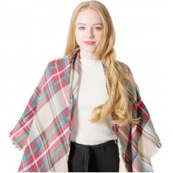 Amazon cross-border European and American spring and winter imitation cashmere seven-color checkered square scarves, triangular shawls, scarves and scarves manufacturer