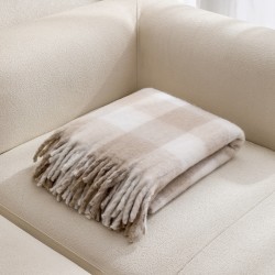 Custom-made Nordic spring, autumn and winter loop gauze blankets, checkered tassel blankets, office cover blankets and sofa blankets