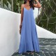 Diyun European and American women's clothing Amazon Foreign Trade 2024 Spring/Summer Elegant solid color halter dress Diyun European and American women's clothing Amazon Foreign Trade 2024 Spring/Summer Elegant solid color halter dress
