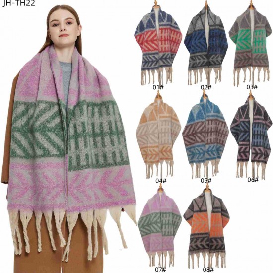 Amazon's hot 2025 new export shawl: Thickened looped tulle and thick tassel leaf scarf for autumn and winter in Europe and America Amazon's hot 2025 new export shawl: Thickened looped tulle and thick tassel leaf scarf for autumn and winter in Europe and America