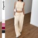 Diyun's European and American casual and simple style sleeveless vest straight-leg pants set for women's clothing Spring/Summer 2025 Amazon Independent Store Diyun's European and American casual and simple style sleeveless vest straight-leg pants set for women's clothing Spring/Summer 2025 Amazon Independent Store