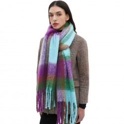 Factory direct supply of new autumn and winter thickened and enlarged checkered scarves and shawls for export to Europe and America