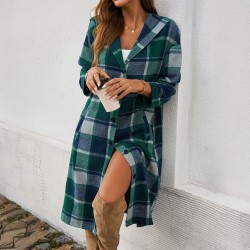 Diyun Cross-border Trade Amazon Europe and America 2024 Autumn/Winter Women's Casual Loose, color-blocking button-down hooded jacket