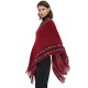 European and American spring and autumn new retro ethnic style solid-color knitted pullover cape shawl in stock manufacturer European and American spring and autumn new retro ethnic style solid-color knitted pullover cape shawl in stock manufacturer