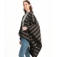 A new mid-to-high-end checkered thickened women's cape from Europe and America for autumn and winter, featuring a large acrylic slit checkered shawl A new mid-to-high-end checkered thickened women's cape from Europe and America for autumn and winter, featuring a large acrylic slit checkered shawl