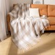 Custom-made Nordic spring, autumn and winter loop gauze blankets, checkered tassel blankets, office cover blankets and sofa blankets Custom-made Nordic spring, autumn and winter loop gauze blankets, checkered tassel blankets, office cover blankets and sofa blankets