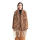 Amazon's best-selling cross-border new export European and American autumn and winter loop yarn imitation mohair water ripple jacquard scarf Amazon's best-selling cross-border new export European and American autumn and winter loop yarn imitation mohair water ripple jacquard scarf