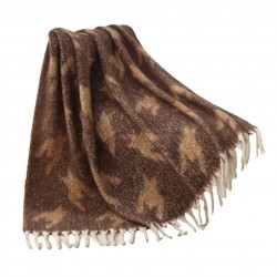 Amazon blanket export new European and American autumn and winter faux mohair thickened checkered large shawl jacquard blanket