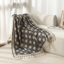 Amazon blanket export new European and American autumn and winter faux mohair thickened circle large shawl jacquard blanket