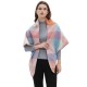 Amazon's hot foreign trade 2025 new checkered scarf, European and American autumn and winter loop gauze triangular shawl and scarf factory Amazon's hot foreign trade 2025 new checkered scarf, European and American autumn and winter loop gauze triangular shawl and scarf factory