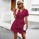 Diyun European and American women's dress 2023 Spring/Summer European and American cross-border Amazon strappy solid color A-line skirt short skirt Diyun European and American women's dress 2023 Spring/Summer European and American cross-border Amazon strappy solid color A-line skirt short skirt