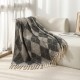 Amazon blanket export new European and American autumn and winter faux mohair thickened diamond checkered large shawl jacquard blanket Amazon blanket export new European and American autumn and winter faux mohair thickened diamond checkered large shawl jacquard blanket