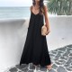 Diyun European and American women's clothing Amazon Foreign Trade 2024 Spring/Summer Elegant solid color halter dress Diyun European and American women's clothing Amazon Foreign Trade 2024 Spring/Summer Elegant solid color halter dress