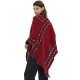 European and American spring and autumn new retro ethnic style solid-color knitted pullover cape shawl in stock manufacturer European and American spring and autumn new retro ethnic style solid-color knitted pullover cape shawl in stock manufacturer