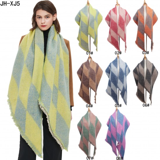 Amazon's best-selling new shawl for export, European and American round-robin diamond-shaped diagonal scarf in stock wholesale manufacturer Amazon's best-selling new shawl for export, European and American round-robin diamond-shaped diagonal scarf in stock wholesale manufacturer