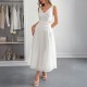 Diyun Cross-border elegant and stylish deep V waist-exposing long dress for women's clothing Spring/Summer 2025 Amazon Independent Store