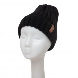 Amazon's popular foreign trade quality products - thickened black fleece solid color woolen knitted hats for autumn and winter in Europe and America. Manufacturer