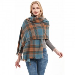 Wholesale of new retro checkered scarves and women's shawls for autumn and winter in Europe and America through cross-border trade