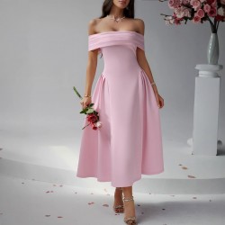 Diyun Cross-border European and American party Evening dress, one-shoulder wraparound dress for women's clothing, Spring/Summer 2025 Amazon dress