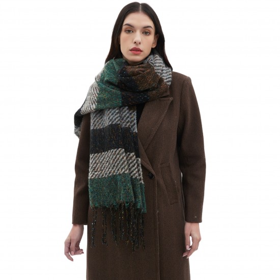 Factory direct supply of 2025 new cross-border export European and American autumn and winter men's and women's scarves, striped tassel scarves and shawls Factory direct supply of 2025 new cross-border export European and American autumn and winter men's and women's scarves, striped tassel scarves and shawls