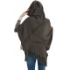 Wholesale of new solid-color striped fringed hooded capes for women in spring, autumn and winter in Europe and America