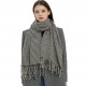 Factory direct supply of new cross-border export women's scarves, European and American autumn and winter small checkered tassel scarves and shawls Factory direct supply of new cross-border export women's scarves, European and American autumn and winter small checkered tassel scarves and shawls