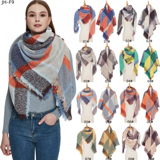 European and American autumn and winter thickened men's scarf, loop gauze, large checkered square scarf, shawl in stock manufacturer European and American autumn and winter thickened men's scarf, loop gauze, large checkered square scarf, shawl in stock manufacturer