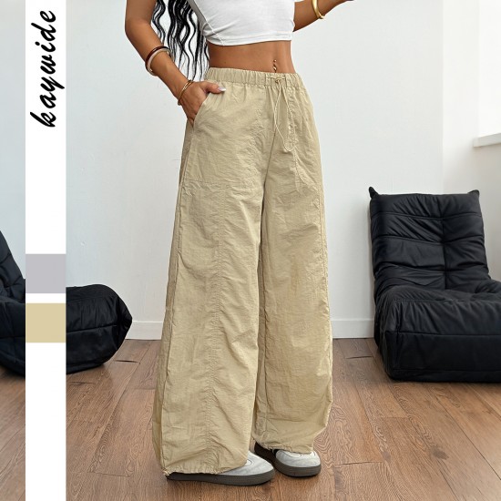 Diyun Cross-border European and American casual simple strapless straight-leg trousers for women's wear, Summer 2025 Amazon Independent Store