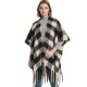 Amazon export European and American autumn and winter black checkered loop yarn imitation mohair thickened tassel shawl custom manufacturer Amazon export European and American autumn and winter black checkered loop yarn imitation mohair thickened tassel shawl custom manufacturer