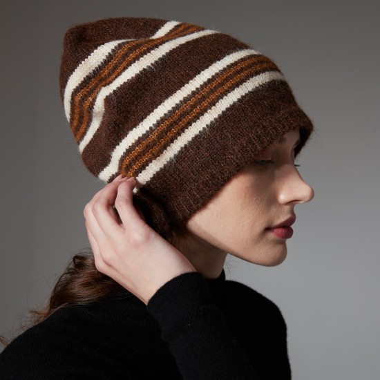 Amazon's 2025 new autumn and winter striped wool knitted hats for men and women in Europe and America Amazon's 2025 new autumn and winter striped wool knitted hats for men and women in Europe and America