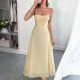 Diyun Cross-border Casual Vacation Mini Halter Slimming Long Dress for Women's wear Spring/Summer 2025 Amazon Independent Store